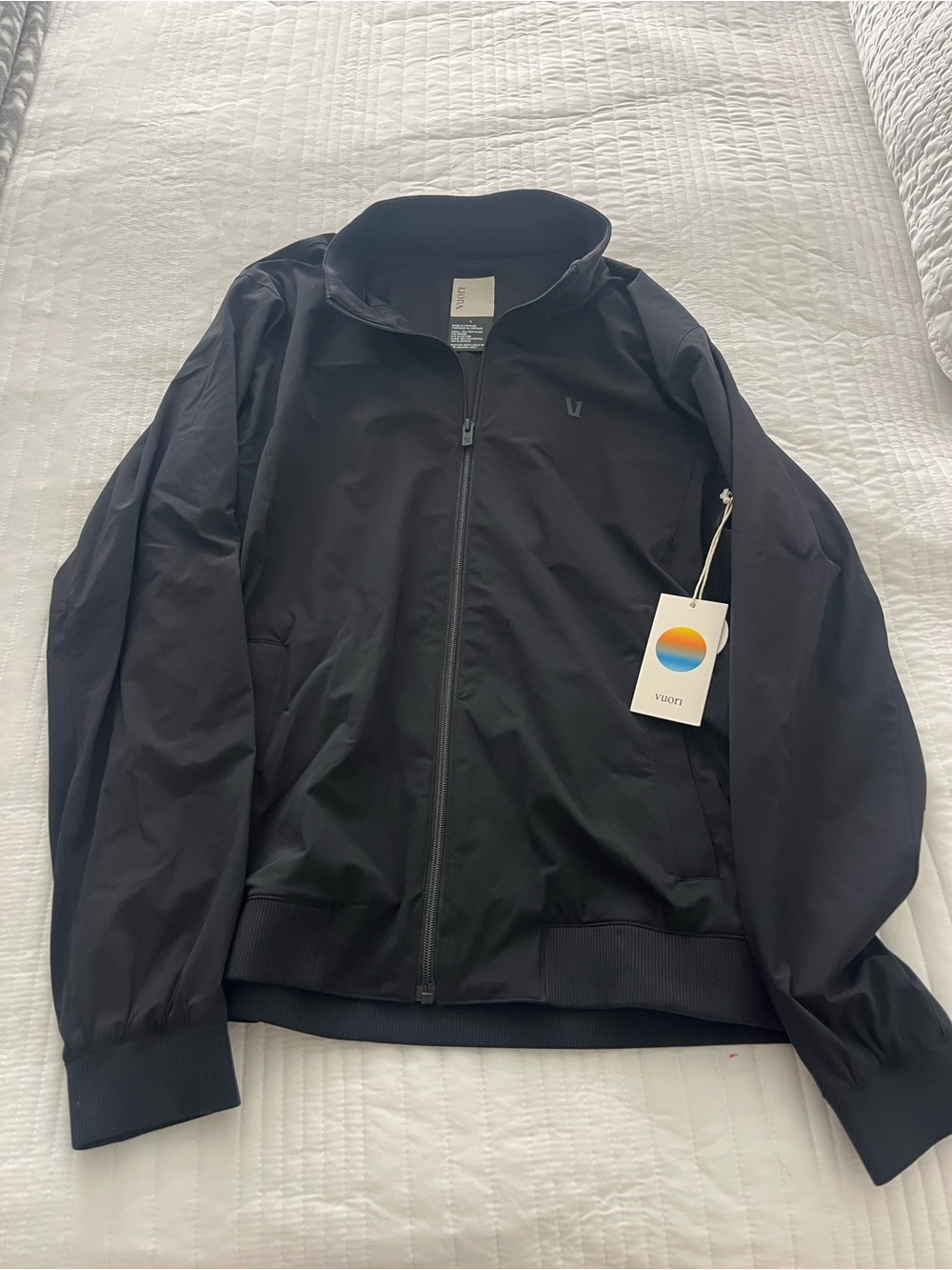 Vuori Men's Fleet Black Lightweight Full-Zip Jacket